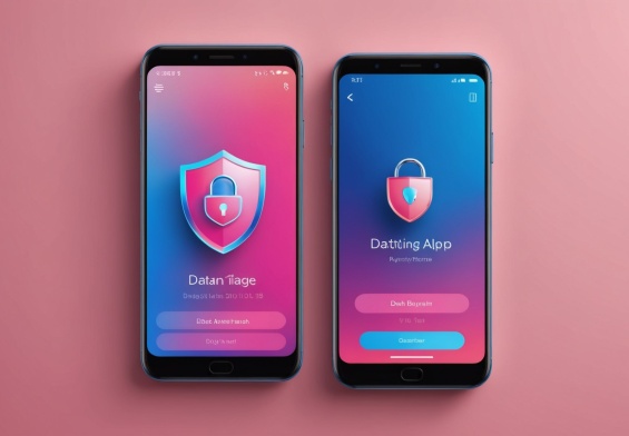 Illustration d'un smartphone avec une application de rencontre et un cadenas symbolisant la protection des données personnelles