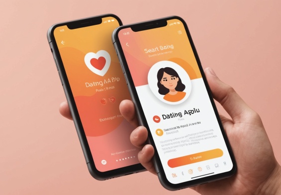 Illustration d'un smartphone affichant une icône de signalement sur une application de rencontre