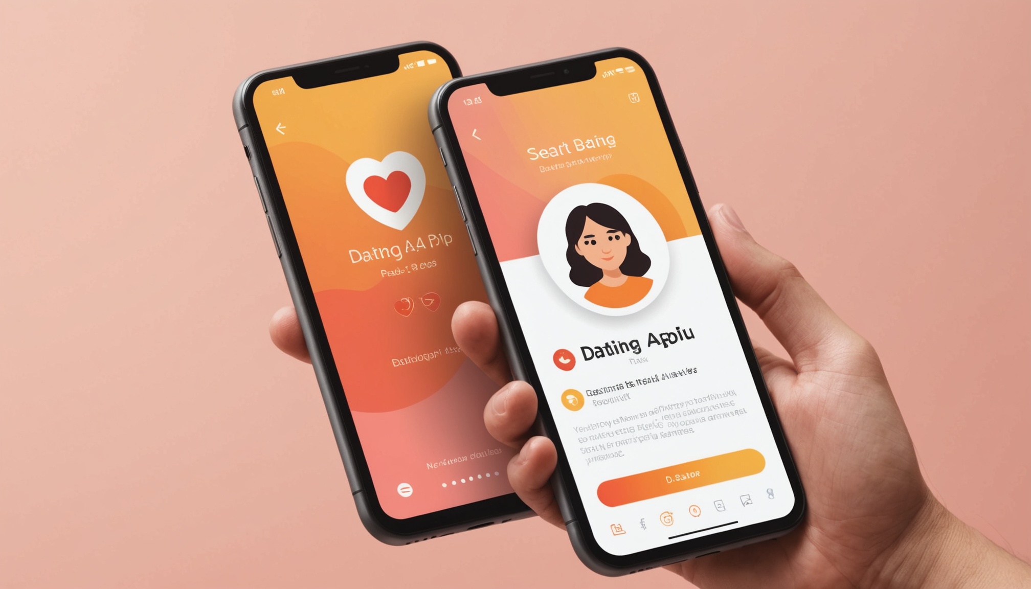Illustration d'un smartphone affichant une icône de signalement sur une application de rencontre